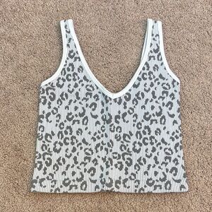 Leopard Print V-Neck Tank Top